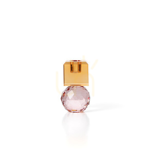 Suport de lumânare Citrine & Rose Quartz din sticlă reciclată, roz-chihlimbar, 10,3 cm small 2