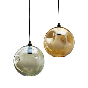 Lampă suspendată Bazar Bizar Bubbella, auriu pal, sticlă reciclată, 29 cm small 3