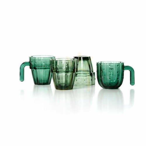 Verifica Pahare Stack-a-Cactus Verzi Set 4