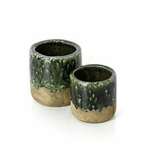 Ghiveci BAZAR BIZAR The Moss Planter Concrete Green M 15 cm small 1