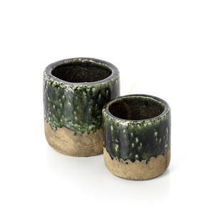 Ghiveci BAZAR BIZAR The Moss Planter Concrete Green M 15 cm small 5