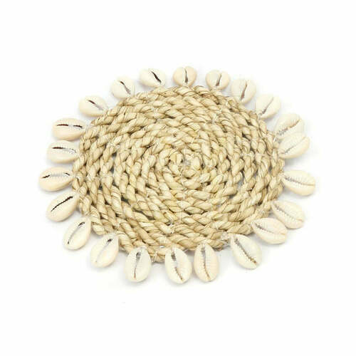Verifica Suport pahar rafie scoică natural 12 cm