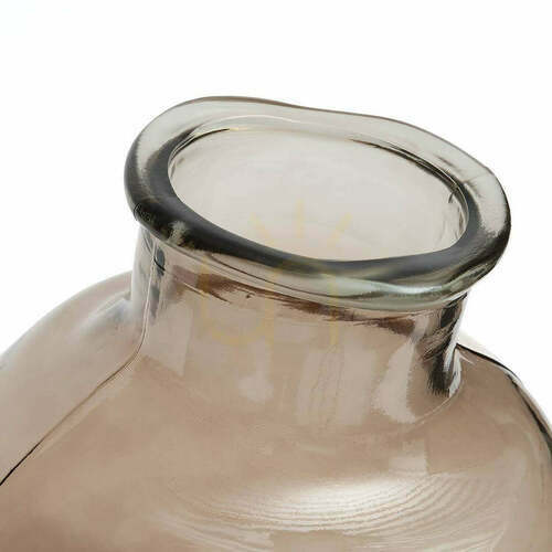 Verifica Vază decorativă Yugang din sticlă bej, Glass Collection, 31 cm