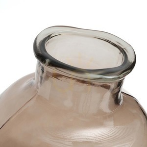 Vază decorativă Yugang din sticlă bej, Glass Collection, 31 cm small 3