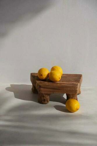 Verifica Tavă servire lemn teak root natural Teak Root Collection 30x20 cm