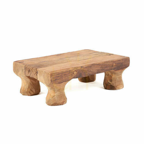 Verifica Tavă decorativă din rădăcină de teak BAZAR BIZAR Teak Root Collection Natural 30x20 cm