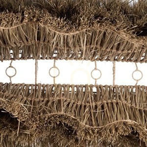 Lampă suspendată Nyang Nyang naturală, handmade, 140x71x48 cm small 4