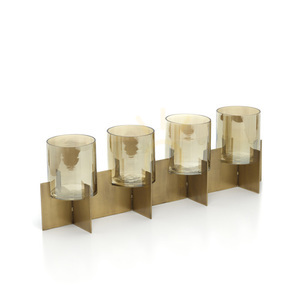 Suport lumânări Quarta auriu metalic decor interior 53 cm small 3