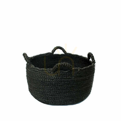 Verifica Coș de răchită Les Quatre Mains negru S Baskets 45x45x22 cm