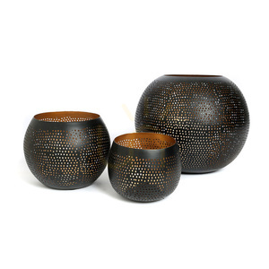 Decorațiune handmade bilă cu piercing aur negru, 22 cm, mărimea L small 3