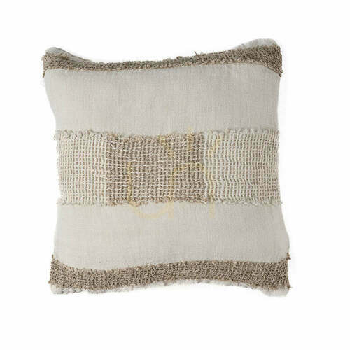 Verifica Husă de pernă The Linen Threads alb natural 50x50 cm coton