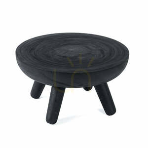 Măsuță de cafea Bazar Bizar Losten neagră, lemn de suar, Ø75 cm, înălțime 41 cm small 5