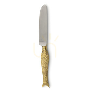 Cuțit de masă BAZAR BIZAR Fish Shaped L, mâner auriu în formă de pește, 24 cm small 2