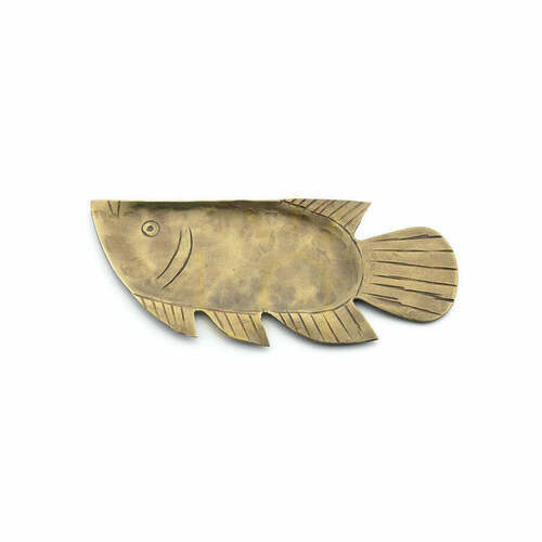 Verifica Tavă de servire din alamă BAZAR BIZAR The Catch of the Tray M, 24 × 10 cm