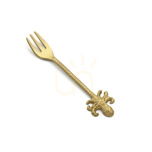 Furculiță cocktail Octopus aurie S, 14 cm small 2
