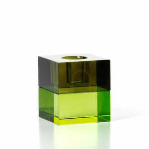 Suport de lumânări Gem Blocks Green Smoke small 0
