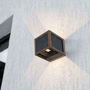 V-TAC 9W LED COB solar / USB corp de iluminat de perete corten maro cub 10x10cm IP65 senzor de mișcare VT-408CCT 900lm small 4