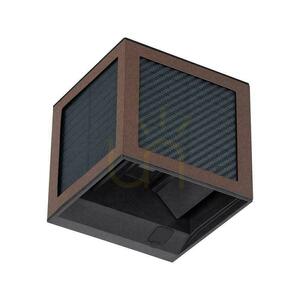 V-TAC 9W LED COB solar / USB corp de iluminat de perete corten maro cub 10x10cm IP65 senzor de mișcare VT-408CCT 900lm small 0