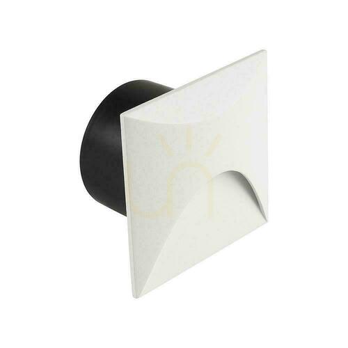 Verifica Aluminiu 3W LED V-TAC corp de iluminat pentru scări pătrate alb 230V IP65 VT-44002SQ 3000K 230lm