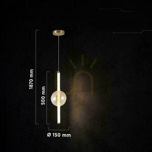 V-TAC LED 8W aur chihlimbar alb pandantiv corp de iluminat VT-84039 3000K 1100lm small 2