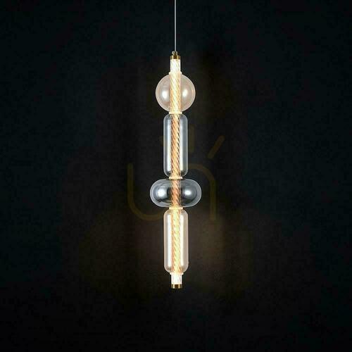 Verifica V-TAC LED pandantiv corp de iluminat 9W fumuriu chihlimbar auriu VT-84041 3000K 1300lm