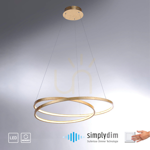 Lampă cu pandantiv ROMAN 2474-12 Aur 1xLED small 11