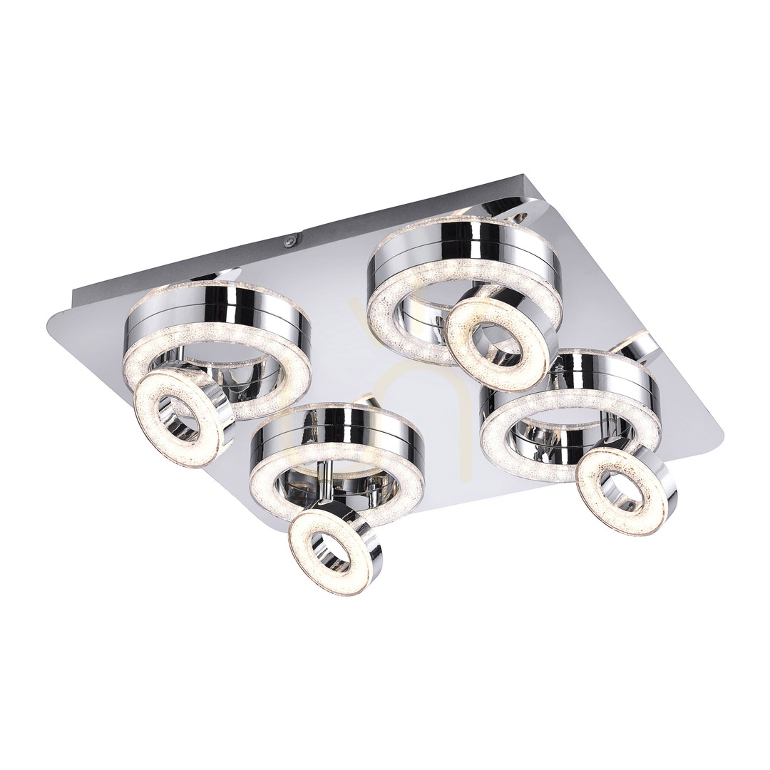 Vedere TIM Plafond 14522-17 Chrome 8xLED TIM Plafond 14522-17 Chrome 8xLED