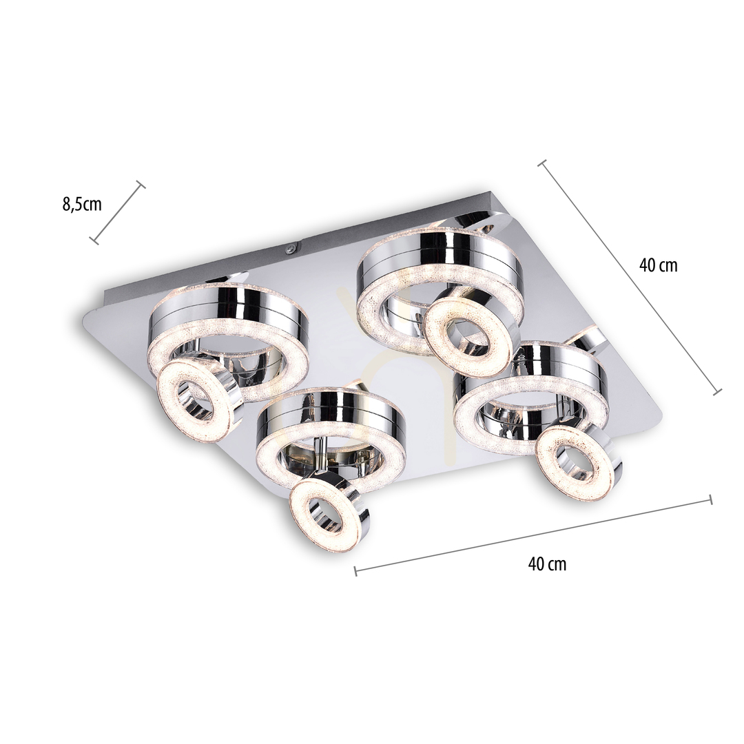 previzualizare TIM Plafond 14522-17 Chrome 8xLED TIM Plafond 14522-17 Chrome 8xLED