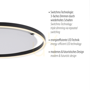 Plafond RITUS 15392-13 Antracit 1xLED small 3