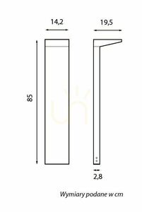 Stalpă de grădină LED SU-MA Karo B gri 85 cm IP65 KB-850 small 4