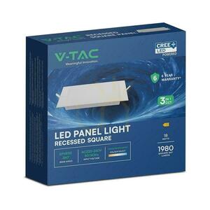 V-TAC 18W LED CREE CHIP panou downlight încastrat pătrat 220x220mm VT-61018CCT 1980lm 6 ani garanție small 5