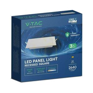 V-TAC 18W LED CREE CHIP panou downlight încastrat pătrat 295x295mm VT-61024CCT 2640lm 6 ani garanție small 5