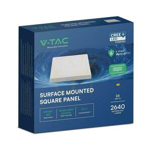 Panou downlight montat la suprafață V-TAC 24W LED CREE CHIP pătrat 285x285mm VT-60024CCT 2640lm 6 ani garanție 5 Panou downlight montat la suprafață V-TAC 24W LED CREE CHIP pătrat 285x285mm VT-60024CCT 2640lm 6 ani garanție small 5