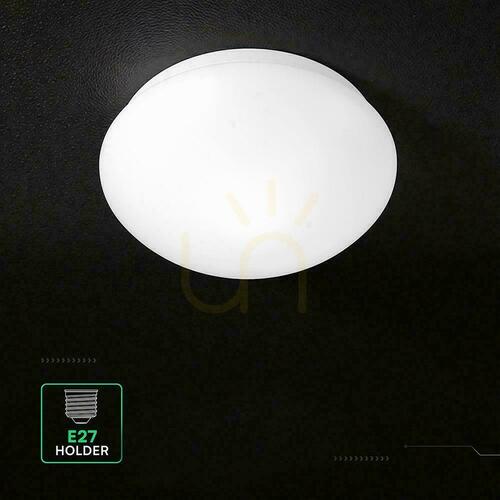 Verifica Plafonieră plafondier E27 V-TAC alb rotund fi28cm IP44 cuptor cu microunde senzor de mișcare VT-8178 5 ani garanție