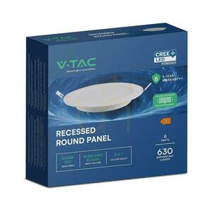 V-TAC 6W LED CREE CHIP panou downlight încastrat rotund 120x28mm VT-61006CCT 630lm 6 ani garanție 5 V-TAC 6W LED CREE CHIP panou downlight încastrat rotund 120x28mm VT-61006CCT 630lm 6 ani garanție small 5