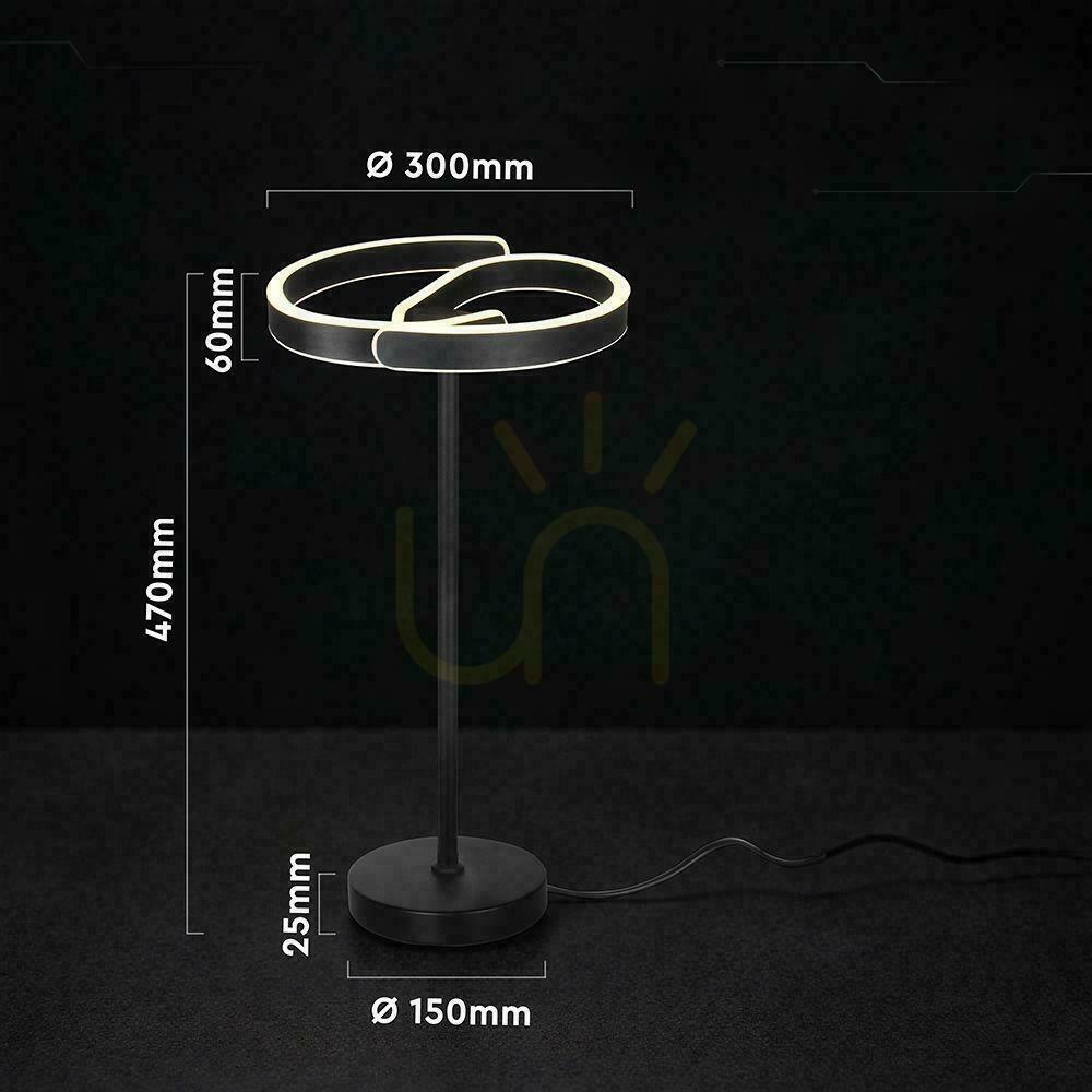Vedere Lumină de noapte de masă 25W ghidon fi30cm negru VT-84047 4000K 3250lm Lumină de noapte de masă 25W ghidon fi30cm negru VT-84047 4000K 3250lm