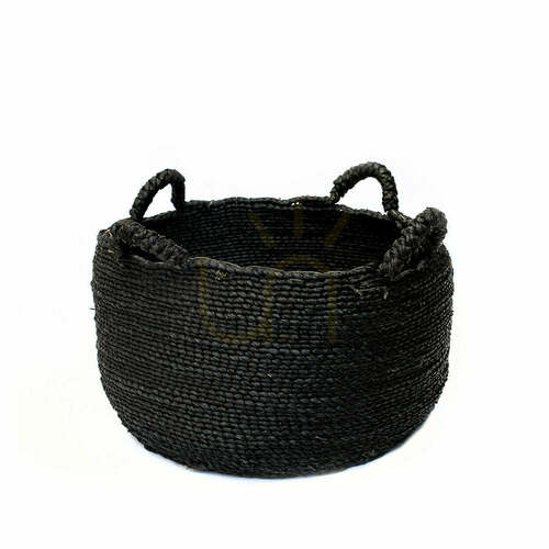 Verifica Coș de răchită negru Les Quatre Mains Baskets M 52 cm