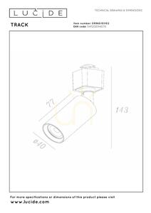 Spot șină Lucide TRACK auriu monofazat 1 bec MR11 09960/01/02 small 5