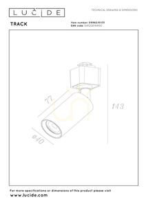 Lumină de șină Lucide TRACK alb 1-fază MR11 09960/01/31 small 3