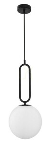 Lampă suspendată Luces Exclusivas PINTO LE41766, albă și neagră, 25 cm, E27 small 0