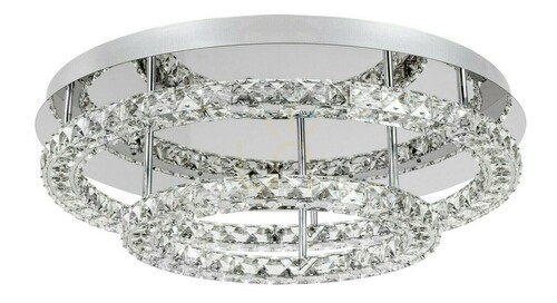 Verifica Plafonieră din cristal Luces Exclusivas Cerceda LE42316, LED 44 W 2640 lm 3500 K, Ø60 cm, crom