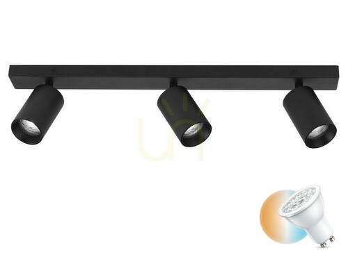 Verifica Plafonieră Luces Exclusivas CLORINDA neagră 3×GU10 LE61469