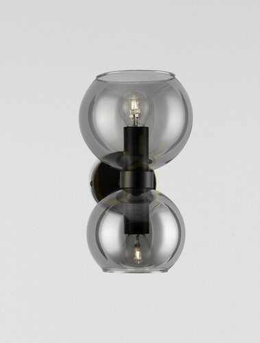 Verifica Aplică neagră Luces Exclusivas REPOS LE42648 sticlă fumurie 2 × E14 max. 5 W