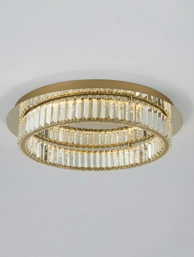 Verifica Plafonieră BAUTA Luces Exclusivas aurie cu cristale LED 40W 2505lm 3500K 60cm LE42679