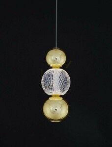 Pendul LED auriu PONCE Luces Exclusivas LE42699, 6 W small 1
