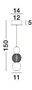 Pendul LED auriu PONCE Luces Exclusivas LE42699, 6 W small 4