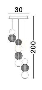 PONCE Luces Exclusivas Lampă suspendată LE42700 small 3