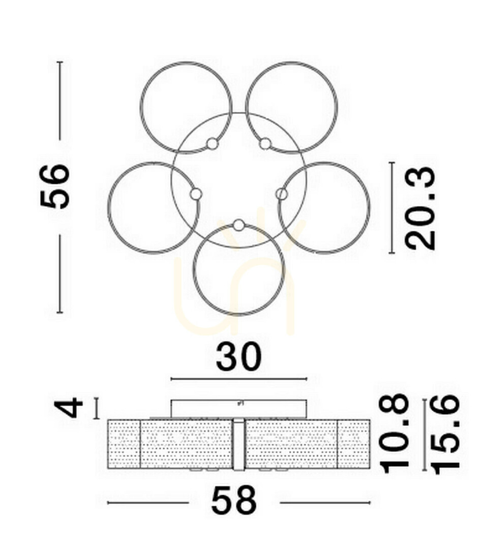 Spectacol Plafond TUNAS Luces Exclusivas LE42742 Plafond TUNAS Luces Exclusivas LE42742