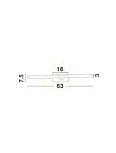 Aplică Luces Exclusivas Arandas LE42870 neagră LED 63 cm small 2