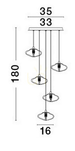 NAYARIT Luces Exclusivas Lampă suspendată LE42901 small 2